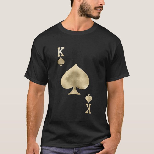 Kung i Tanktopet Spades Card Halloween Costume T Shirt (Framsida)
