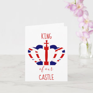 Kung i vår Castle Union Jack Krona FARS DAG Kort