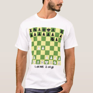 Kung Indian Defense Chess Öppings Shirt T Shirt