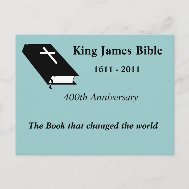 Kung James Bible 400-årsdagen Vykort (Framsida)