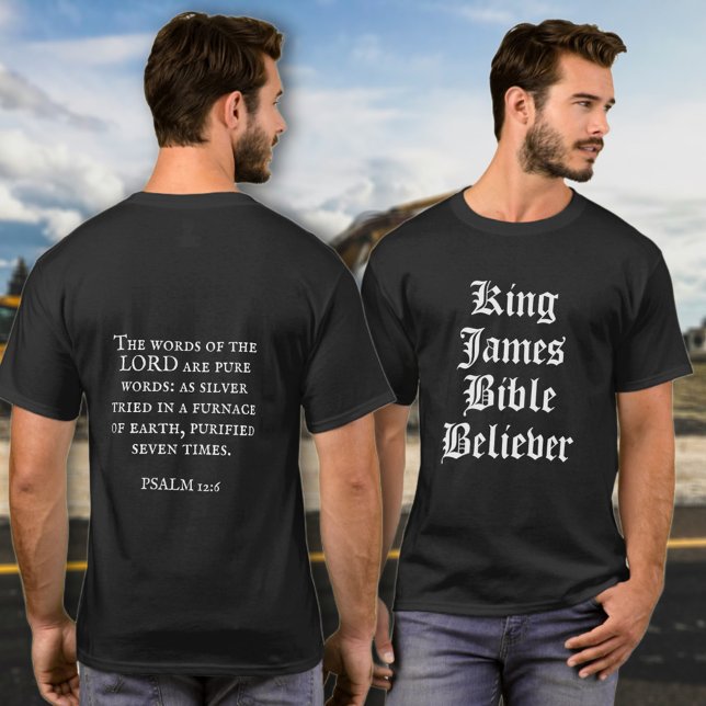 Kung James Bible Believer Christian Scripture T Shirt (Skapare uppladdad)