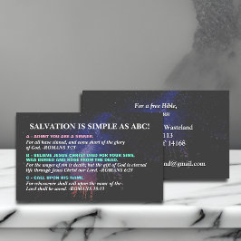 Kung James Bible Salvation Gospel Tract Visitkort