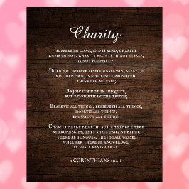 Kung James Bible Verse 1 Corinthians 13 Rustic Canvastryck