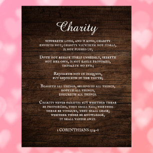 Kung James Bible Verse 1 Corinthians 13 Rustic Canvastryck