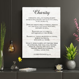 Kung James Bible Verse 1 Corinthians 13 Rustic Canvastryck