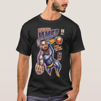 Kung James Black-versionen T Shirt