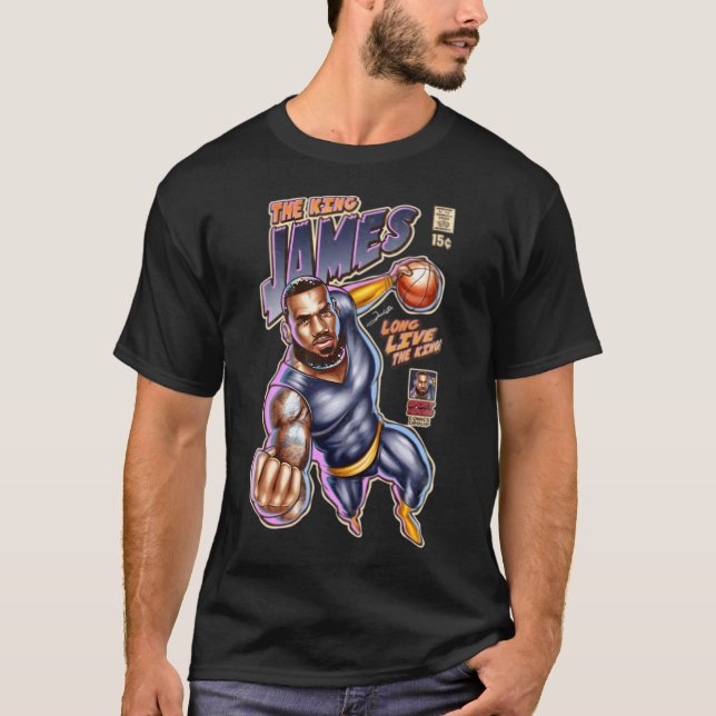 Kung James Black-versionen T Shirt (Framsida)