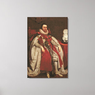 Kung James I av England och VI av Skottland, 1621 Canvastryck
