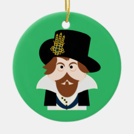 Kung James VI av Skottland och James I av England Julgransprydnad Keramik