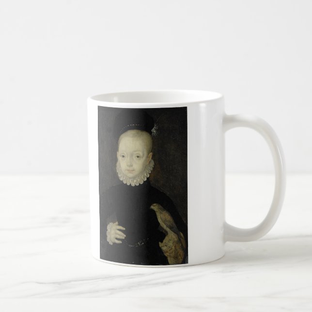 Kung James VI med Sparrow Hawk - 1574 Kaffemugg (Höger)