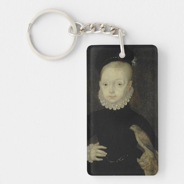 Kung James VI med Sparrow Hawk - 1574 Nyckelring (Framsidan)