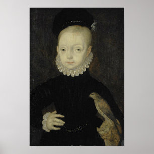 Kung James VI med Sparrow Hawk - 1574 Poster