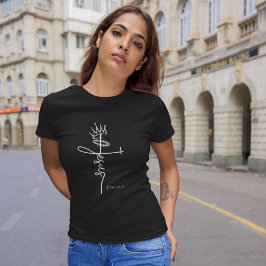 KUNG JESUS Christian Women's Kortärmad Mörk T Shirt