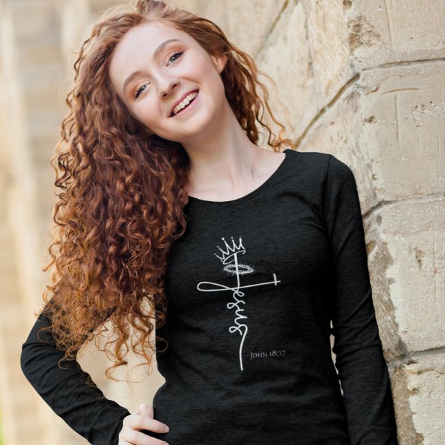 KUNG JESUS Christian Women's Långärmad T Shirt (Skapare uppladdad)