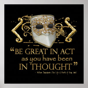 Kung John Quote (Guld Edition) Poster