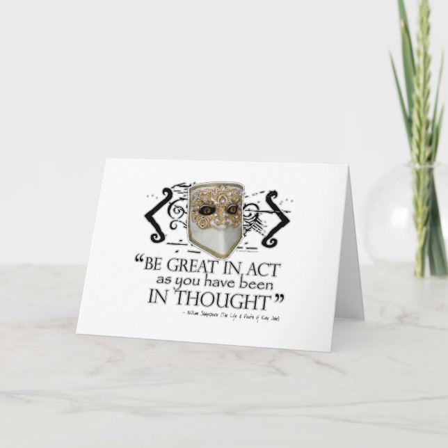 Kung John Quote Kort (Framsida)