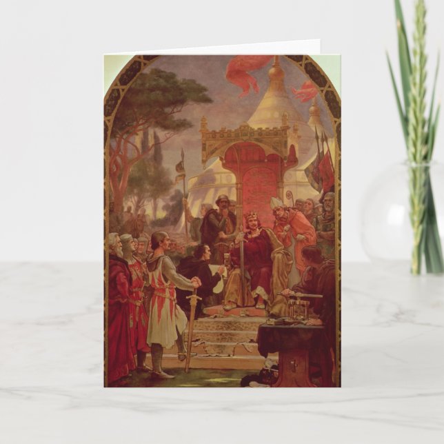 Kung John som beviljar magnaen Carta i 1215, 1900 Kort (Framsida)
