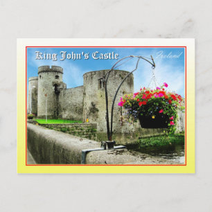 Kung John's Castle, Limerick, Irland Vykort