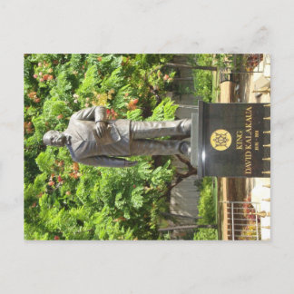 Kung Kalakaua Statue, Honolulu, HI Vykort