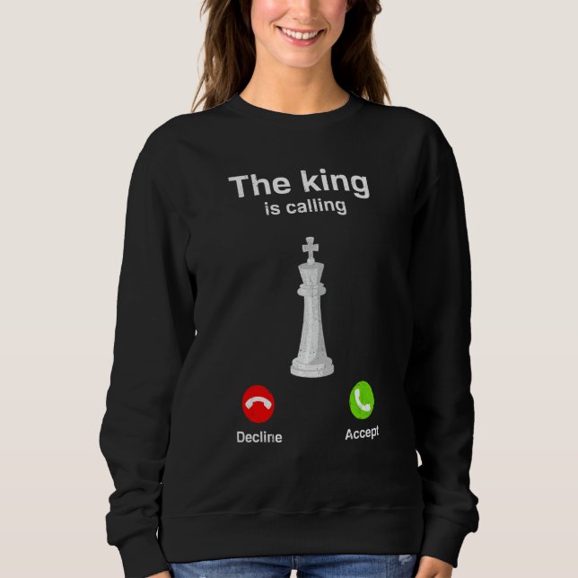 Kung kallar Chess Checkmate Gambit Queen T Shirt (Framsida)