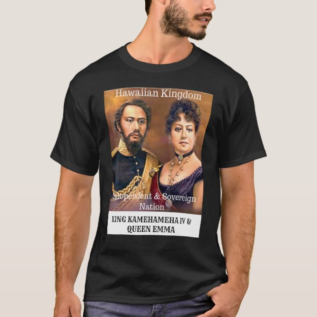 Kung Kamehameha Iv Queen Emma T Shirt (Framsida)