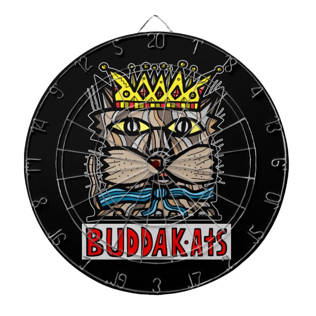 "Kung Kat" BuddaKats Dartboard Darttavla (Framsidan)