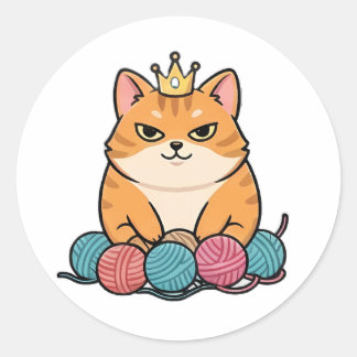 Kung Katt Runt Klistermärke