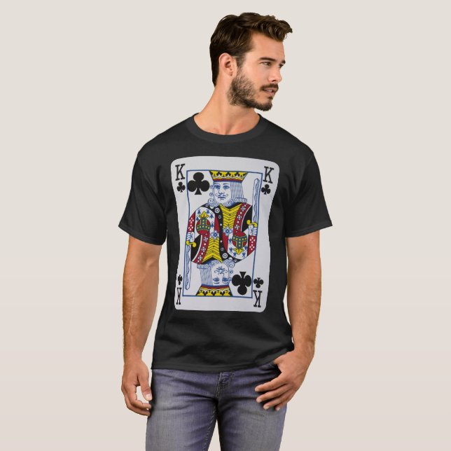 Kung Klöver (Klubbar) för uppspelning av kort T-shirt (Hel framsida)