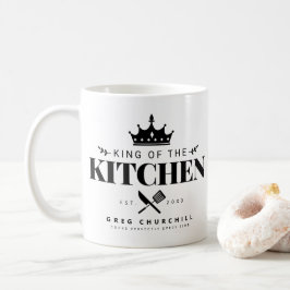 Kung Kökets Elegant Foodie Manar med Namn Kaffemugg