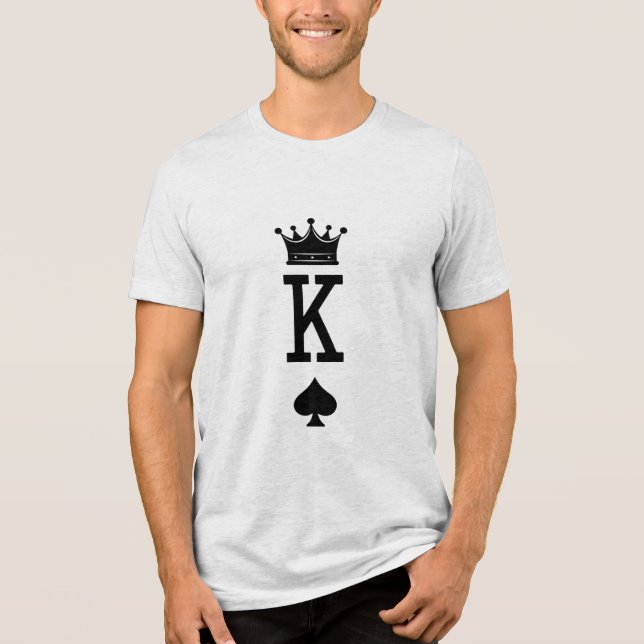 Kung Kort SVG Kort Spel T-Shirt (Framsida)
