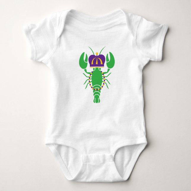 Kung Kräftor Mardi Gras Baby Bodykostym T Shirt (Framsida)