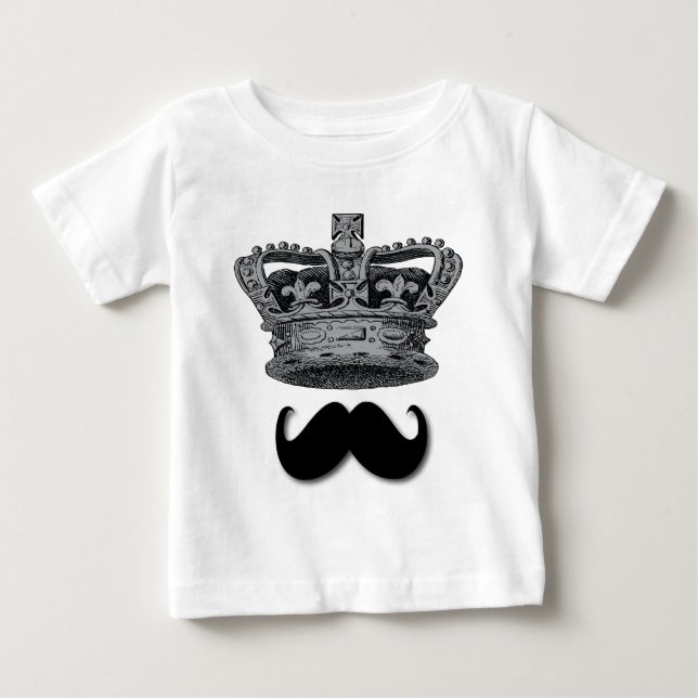 Kung Krona och Mustache T-shirt (Framsida)