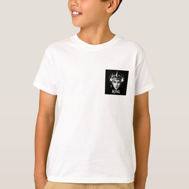 KUNG’ Krona Vector - Bold Black & White Street Art T Shirt (Framsida)