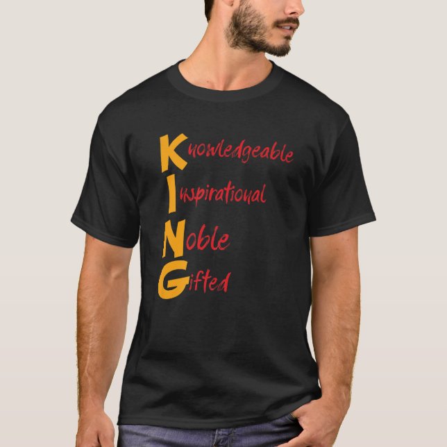 Kung kunniga inspirationshärdliga Noble presentera T Shirt (Framsida)