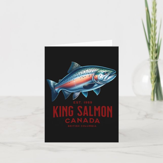 Kung laxfiske i British Columbia Cana Kort (Framsida)