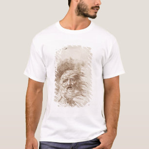 Kung Lear i stormen (skriva och bistrebläck på T-shirt