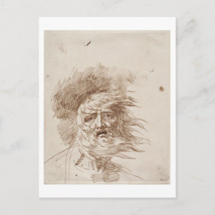 Kung Lear in the Storm (penna och bistre bläck på Vykort