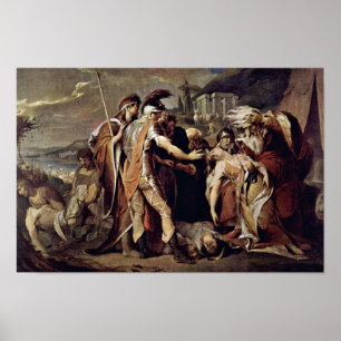 Kung Lear Mourns Cordelia av Barry James Poster