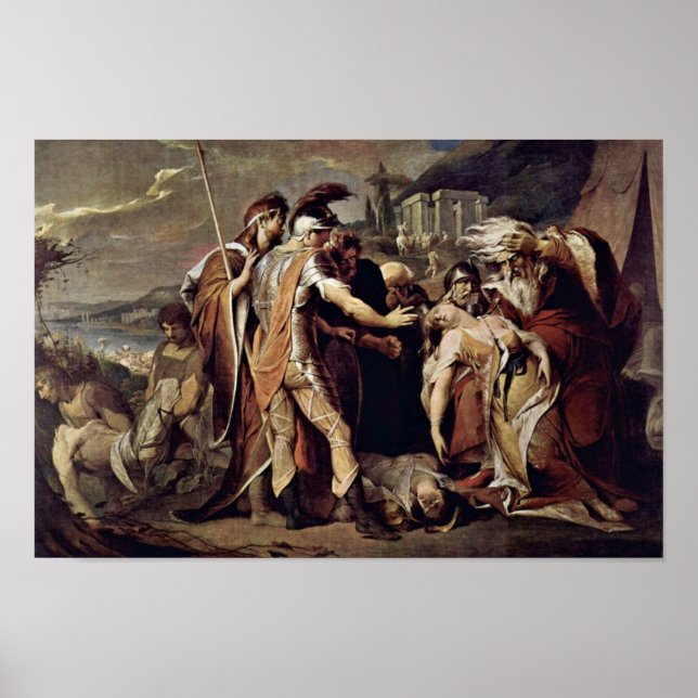 Kung Lear Mourns Cordelia av Barry James Poster (Framsidan)