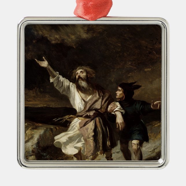 Kung Lear och dumbommen i stormen Julgransprydnad Metall (Framsidan)