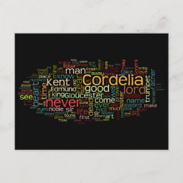 Kung Lear ord för Shakespeare fläkt studenten Vykort