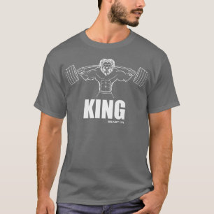 Kung Lejon Fitness Beast om gym Motivation Fitness T Shirt