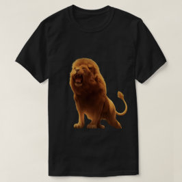 Kung - Lejon grafik T-Shirt med fetstil