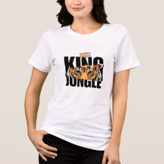 Kung lejon & katt design t-shirt