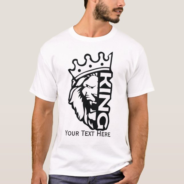 Kung Lejon – Royal Styrka Kraft Djur Design T Shirt (Framsida)