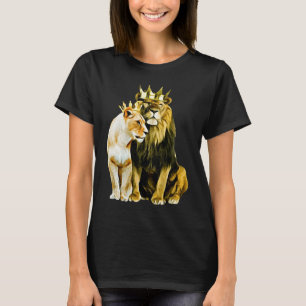 Kung Lejona Krona drottning Lioness Krona T Shirt