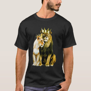 Kung Lejona Krona drottning Lioness Krona T Shirt