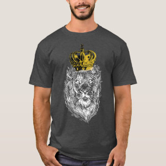 Kung Lejona Krona Toppen Kung för Jesus Chr T Shirt