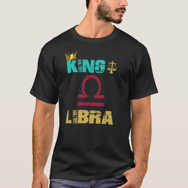 Kung Libra Man Team Libra Born Born i september Oc T Shirt (Framsida)