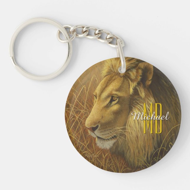 Kung Lion Monogramnamn, Personlig (Framsidan)